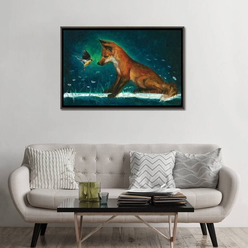 iCanvas "Riot Of Flowers Daisies" by Aliza and Her Monsters Framed